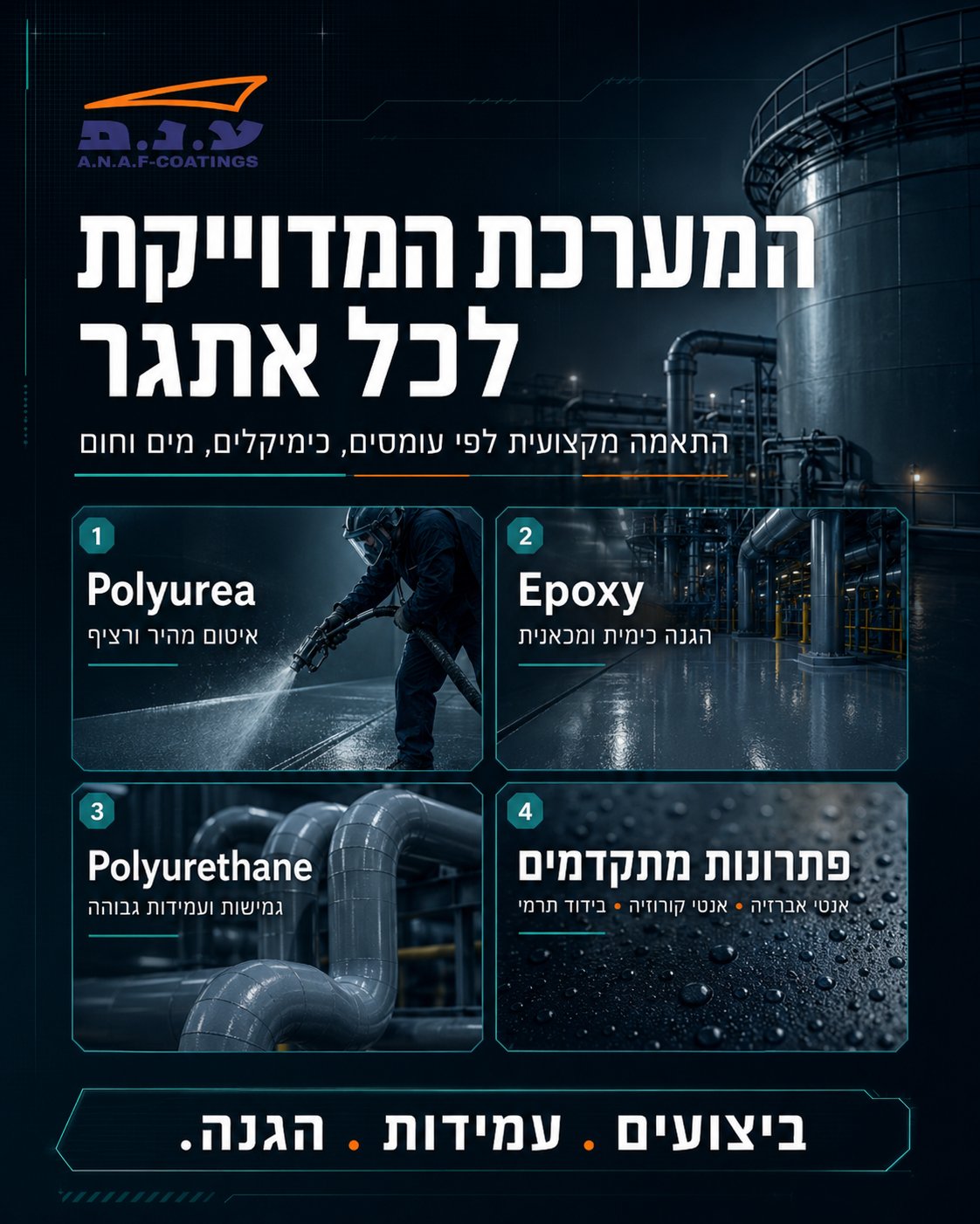 איך אנחנו עובדים — תהליך מסודר ב־5 שלבים: סקר, תכנון, הכנת תשתית, התזה, בקרת איכות