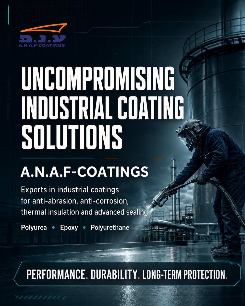 Uncompromising industrial coating solutions — anti-abrasion, anti-corrosion, thermal insulation, advanced sealing — performance, durability, long-term protection